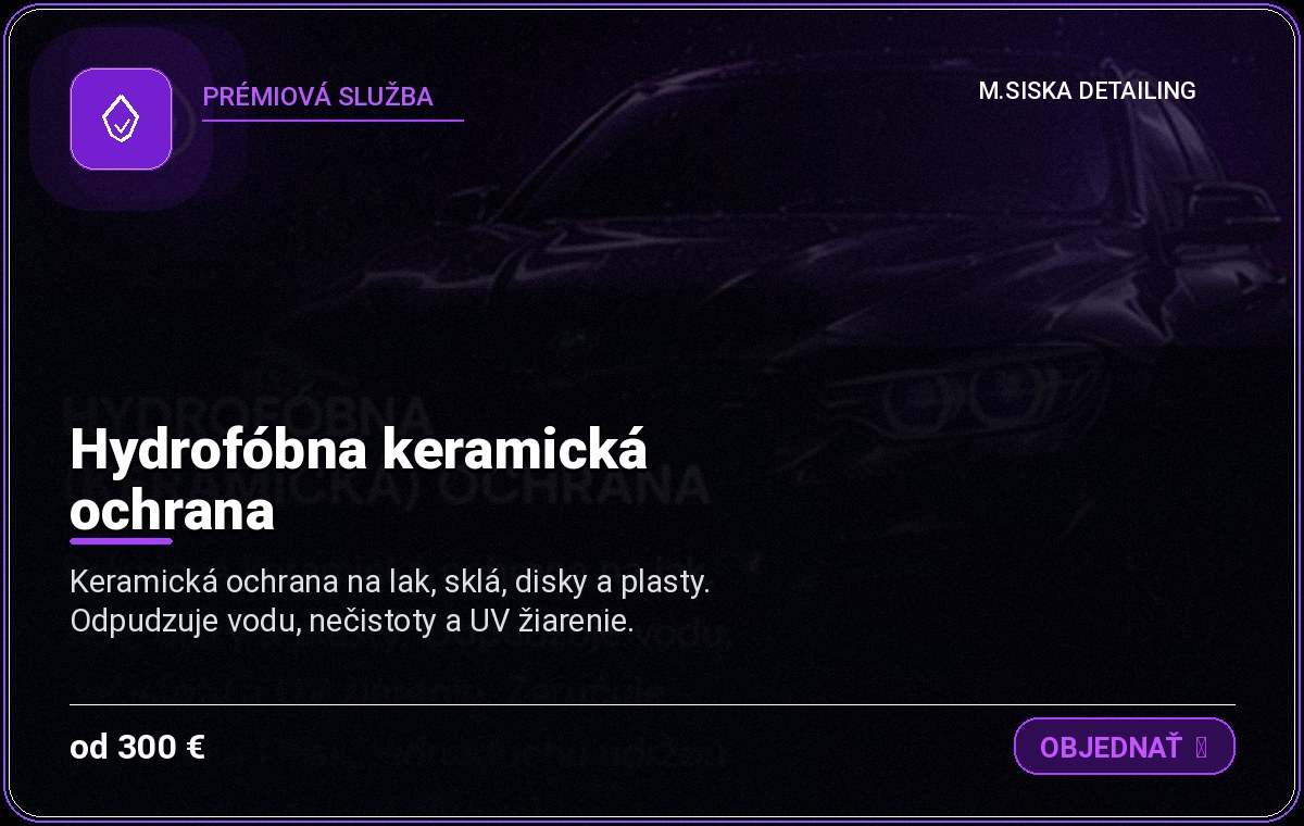 Hydrofóbna (keramická) ochrana